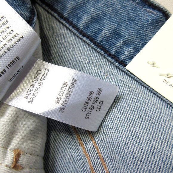 NWT Citizens of Humanity Olivia Zip in Santorini High Rise Slim Stretch Jeans 28 - Picture 6 of 6